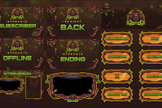 design stream overlay, twitch overlay, youtube, logo esports