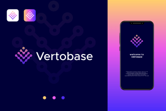 design tech startup, crypto, technology, cyber security, and ai logo