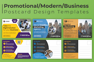 create a professional postcard design or eddm
