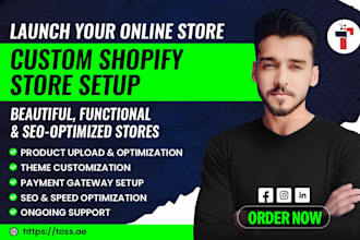 create a custom, SEO optimized shopify store for your business