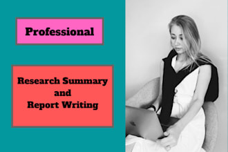 scientific research summary, report, or proposal writing