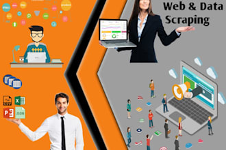 do data scraping, data entry, web scraping