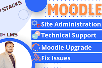 fix moodle issues,do technical support,manage moodle courses