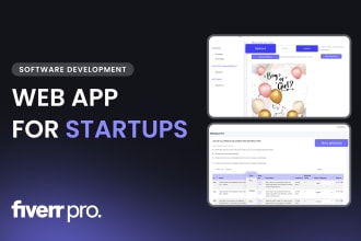 create a web app for your startup with PHP laravel javascript