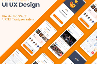 do amazing mobile app design with clean UI and UX