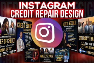 design credit repair flyer, instagram, facebook post design