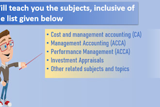 tutor you in management accounting and cost accounting
