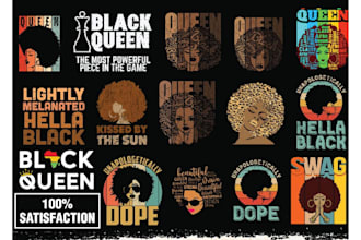 do african american custom t shirt design and logo creation