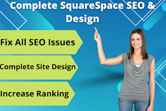 create squarespace website with design and SEO
