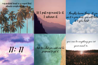 design manifestation quotes for your instagram