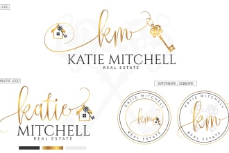 do real estate, realtor business signature logo with branding kit