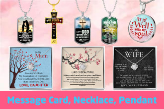 create winning necklace and message card design for you