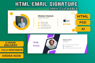 create html email signature, clickable email signature