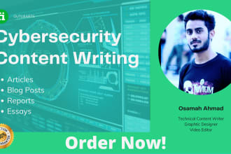 do impeccable cybersecurity writing tasks for you