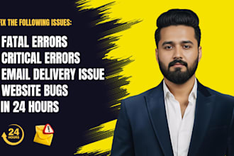 fix critical, fatal and email errors of wordpress in 24 hour