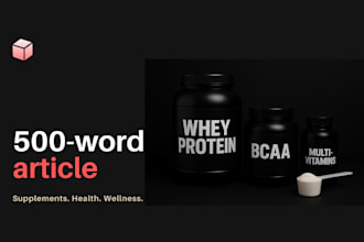 write about health supplements