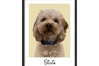 draw your pet into cartoon vector
