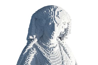 make sculpture and statue using lego bricks