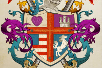 design luxury  heraldic family  coat of arms