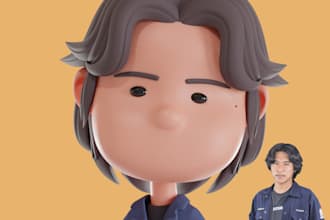 create 3d cute cartoon in blender