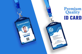 design premium id card, name card, lanyard or any badge
