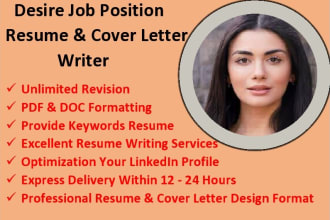 do professional resume writing, cover letter, linkedin
