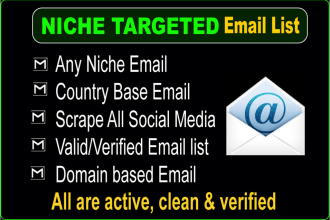 collect niche targeted email list clean and accurate