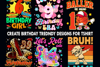 create birthday tshirt bday shirt design