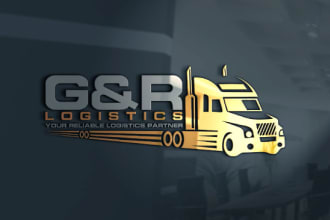 design trucking and transport logistic business logo
