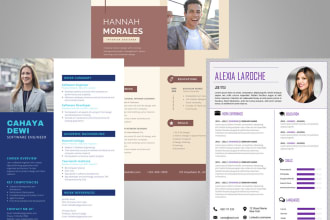 design finance, sales, engineering, medical, teaching, job application resume