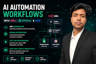 ai automation workflows using n8n, openai and apis