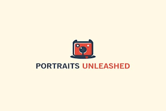 create a stunning logo for portraits unleashed