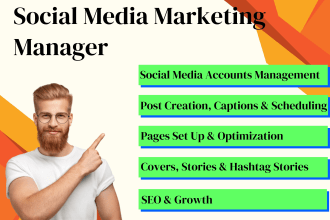be your professional  social media marketing manager