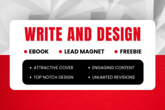 write and design lead magnet, ebook and freebie