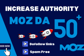 increase authority moz da 50 plus