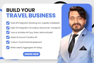 integrate travel API flight, hotels, ratehawk, skyscanner, hotelbeds, expedia