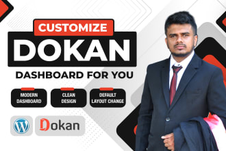 customize wordpress dokan dashboard, store page, dokan plugin and fix issues