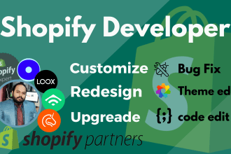 customize shopify store design, get shopify expert developer