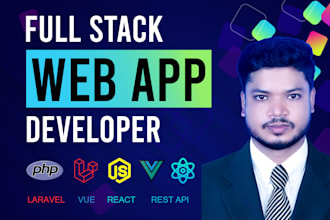 develop a custom laravel vuejs web app with clean code rest API and others