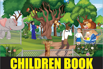 create awesome childrens book illustrations and cover