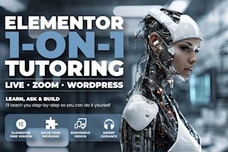 be your elementor free version tutor, teacher, instructor, coach for wordpress