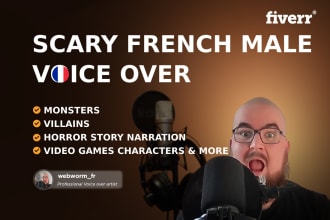 record a scary french voice over
