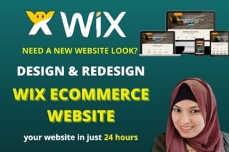 design amazing wix ecommerce website  expert, wix online store and landing page