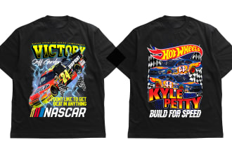 do nascar tshirt design or hiphop rapper tshirt