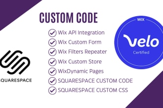develop your wix website using wix velo, wix code and databases