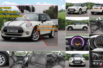 do automotive dealer interior image editing and car full set enhancement