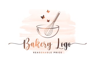 design watercolor bakery or cake sweet treats logo