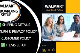offer walmart onboarding setup, approval and manage walmart store