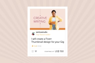 create a fiverr thumbnail design for your gig