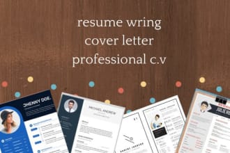 design, write or edit professional resume or CV template